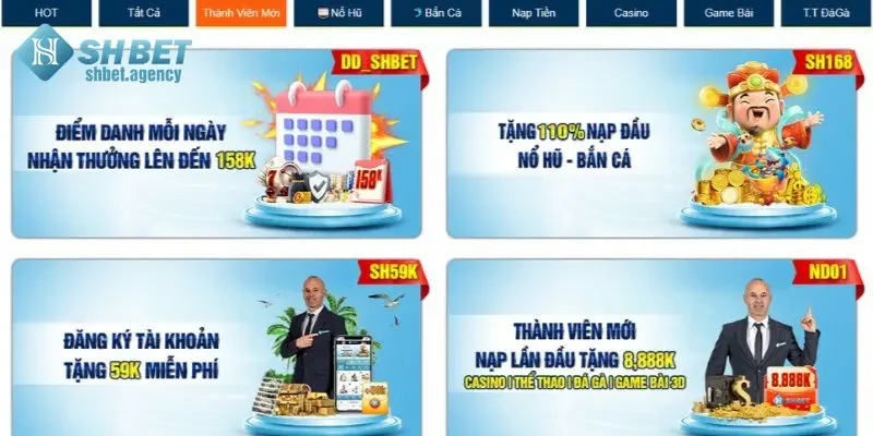 Khuyến Mãi Thành Viên Mới SHBET Ngập Tràn Mỗi Ngày 4 Khuyến mãi thành viên mới SHBET cho sảnh thể thao